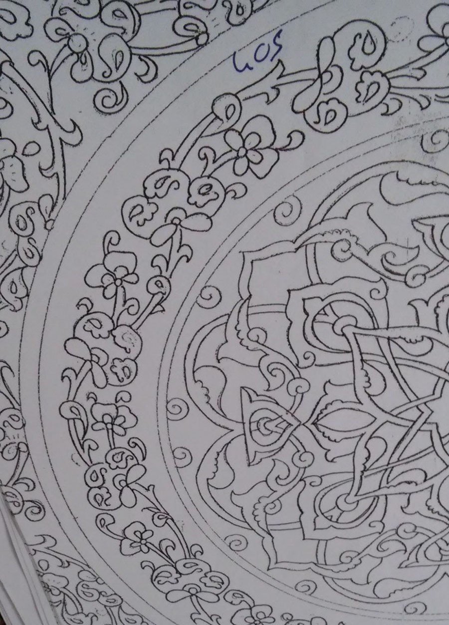 NO.405 TABAK DESEN 25cm Tabak