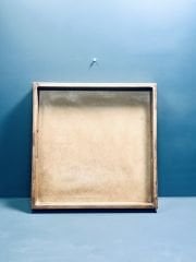 30x30cm Kulplu Ahşap Sunum Tepsisi