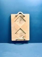 2 Karolu Ahşap Sunum Tepsisi