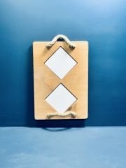 2 Karolu Ahşap Sunum Tepsisi