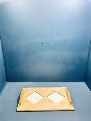 2 Karolu Ahşap Sunum Tepsisi