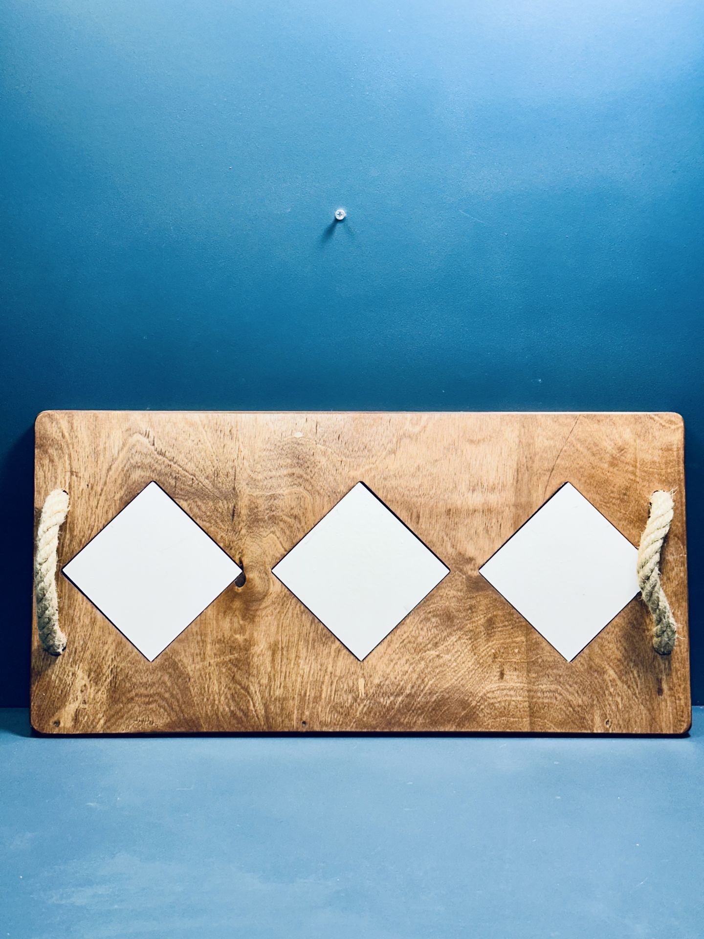 3 Karolu Ahşap Sunum Tepsisi