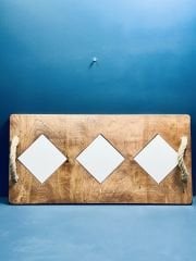 3 Karolu Ahşap Sunum Tepsisi