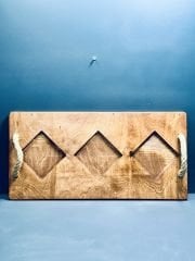 3 Karolu Ahşap Sunum Tepsisi