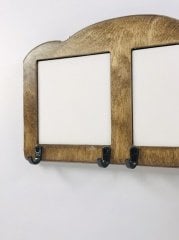 Ahşap Anahtar Askısı Çift Karolu