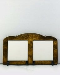 Ahşap Anahtar Askısı Çift Karolu