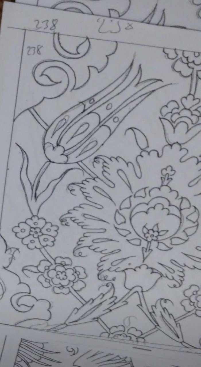 NO.238 KARO DESEN 25 X 25cm