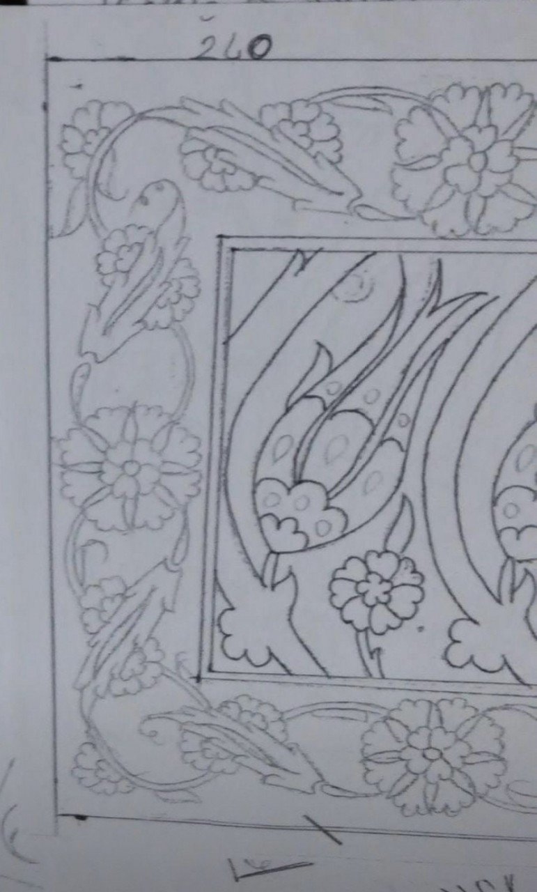 NO.240 KARO DESEN 25 X 25cm