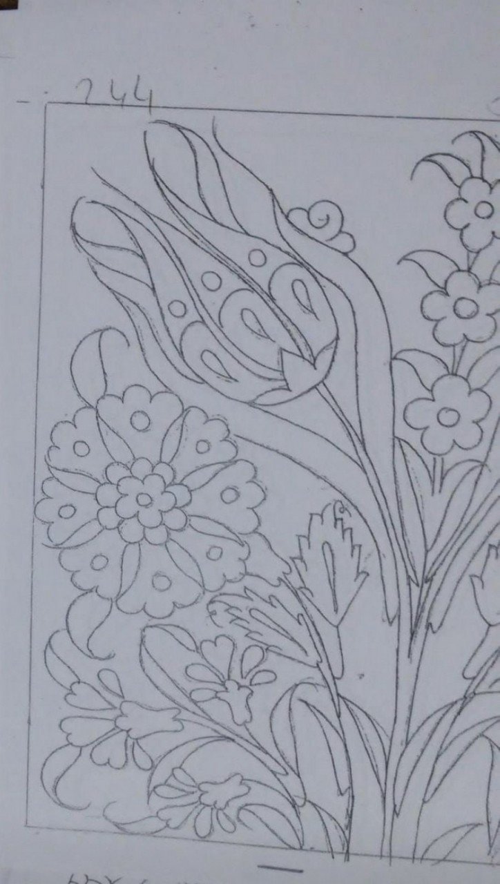 NO.244 KARO DESEN 25 X 25cm