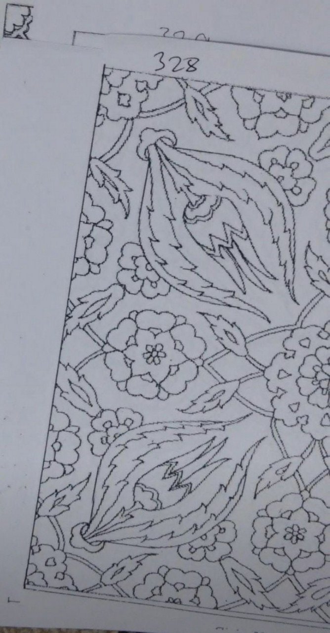 NO.328 KARO DESEN 25 X 25cm