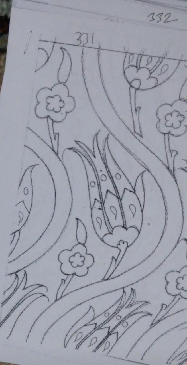 NO.331 KARO DESEN 25 X 25cm