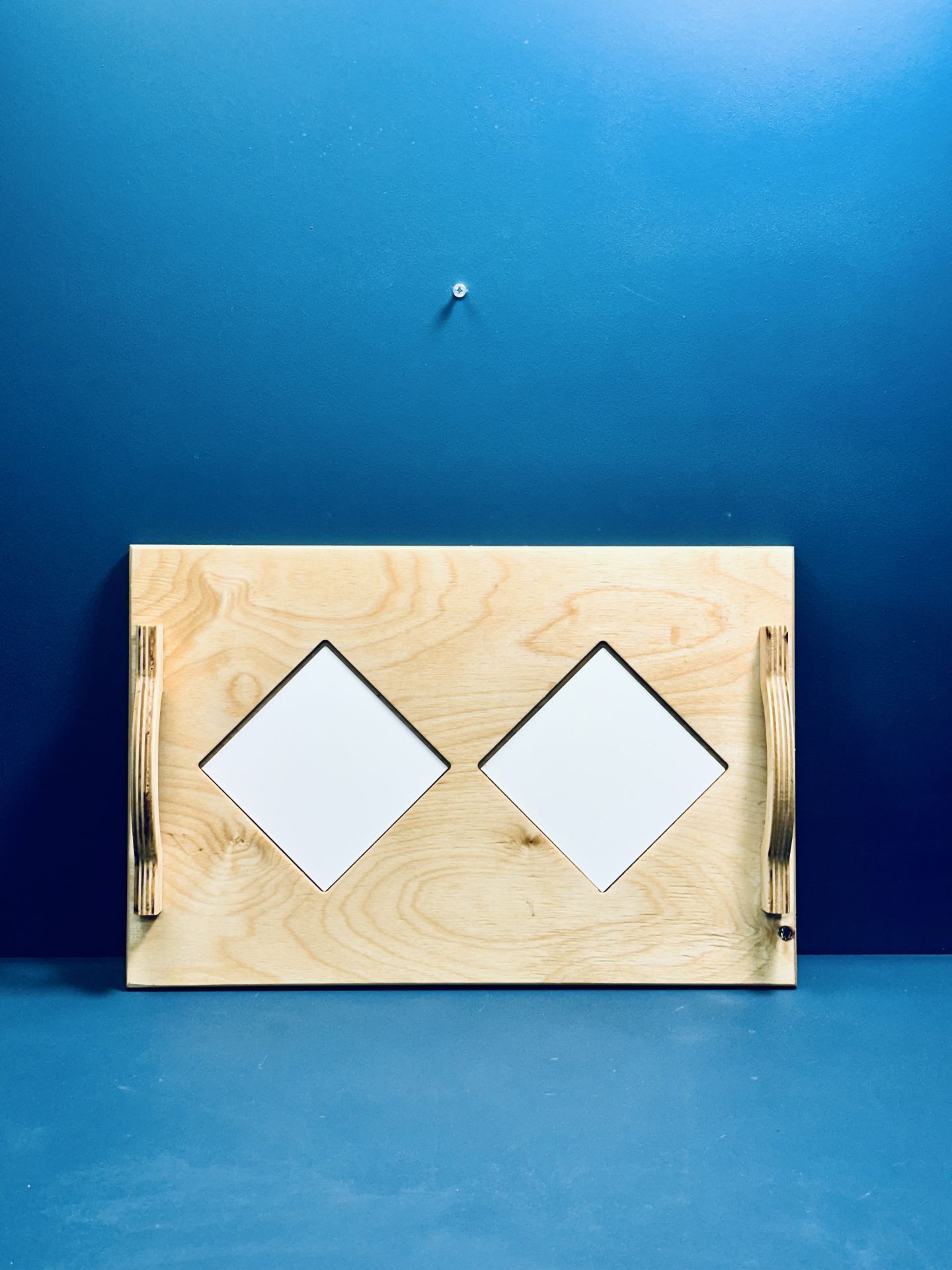 2 Karolu Ahşap Sunum Tepsisi Marin - Karosuz