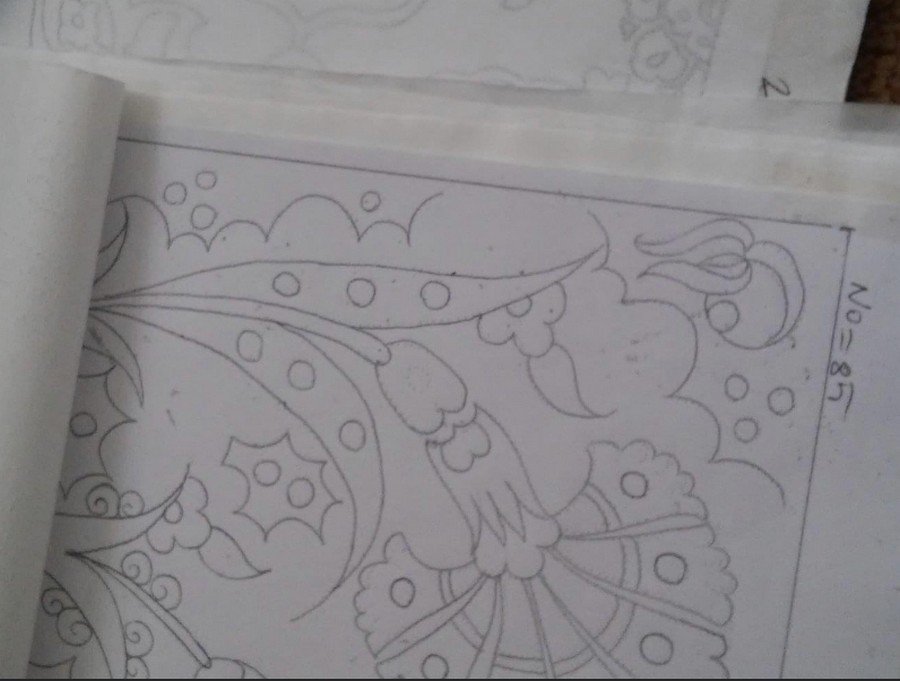 NO.85 KARO DESEN 25 X 25cm