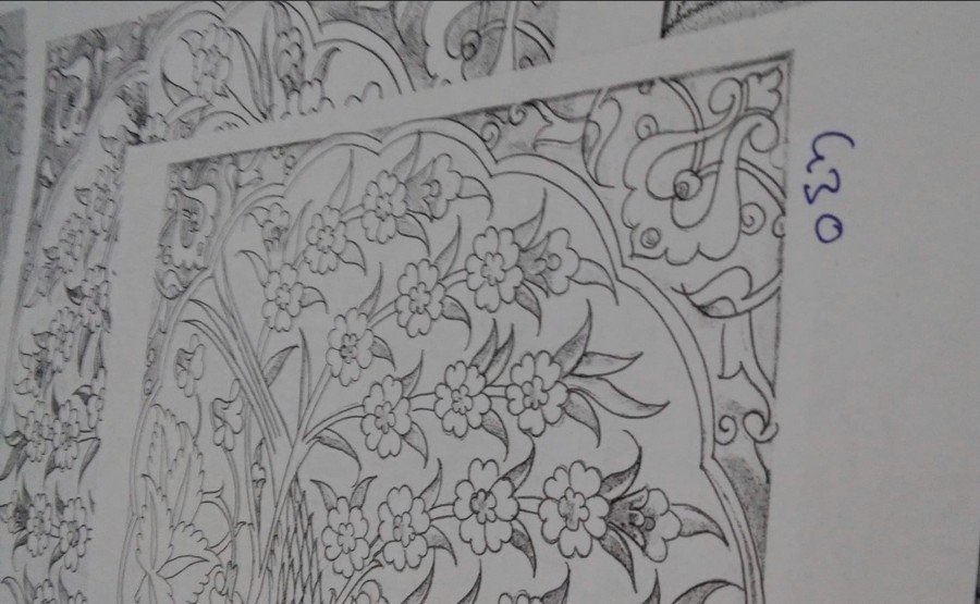 NO.430 KARO DESEN 25 X 25cm