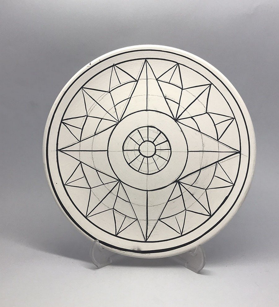 Mandala Model-1 25cm Tahrirli Tabak