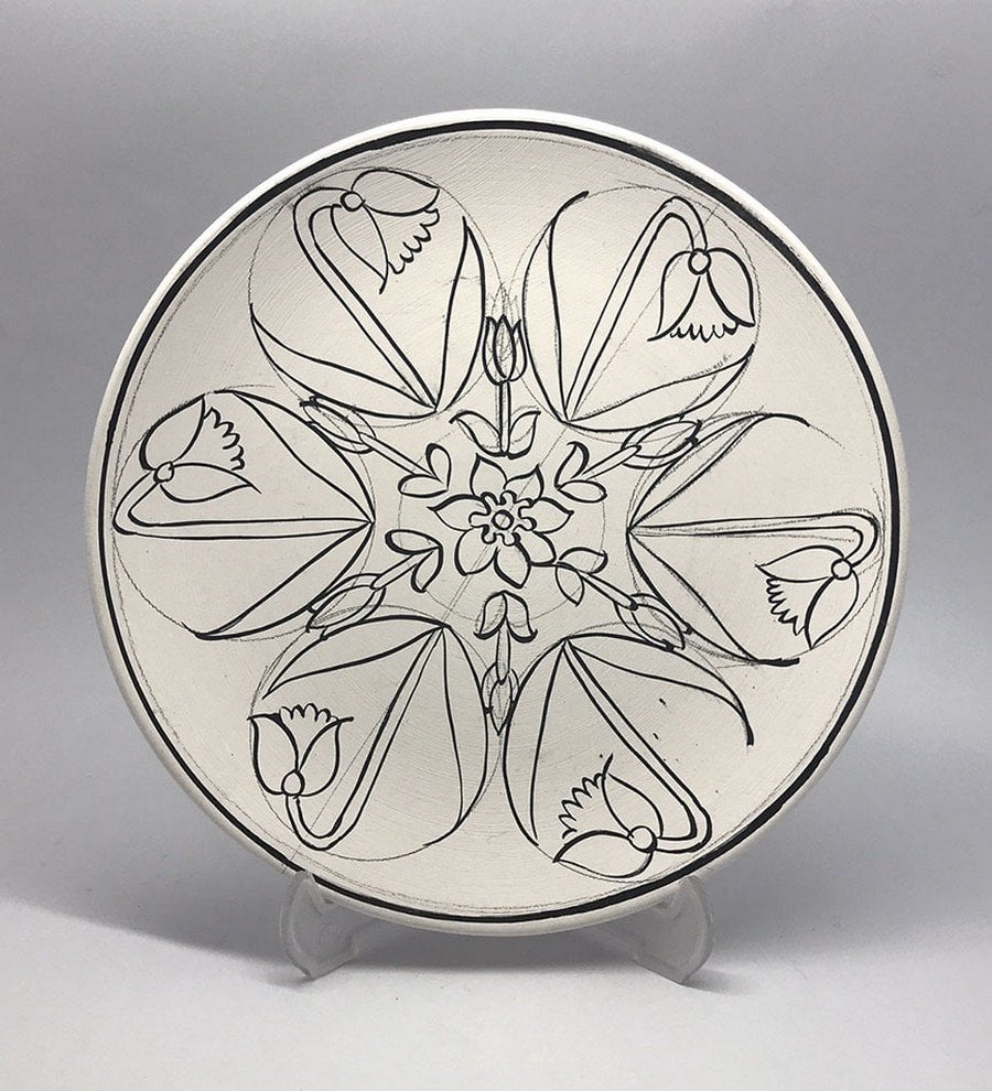 Mandala Model-2 30cm Tahrirli Tabak