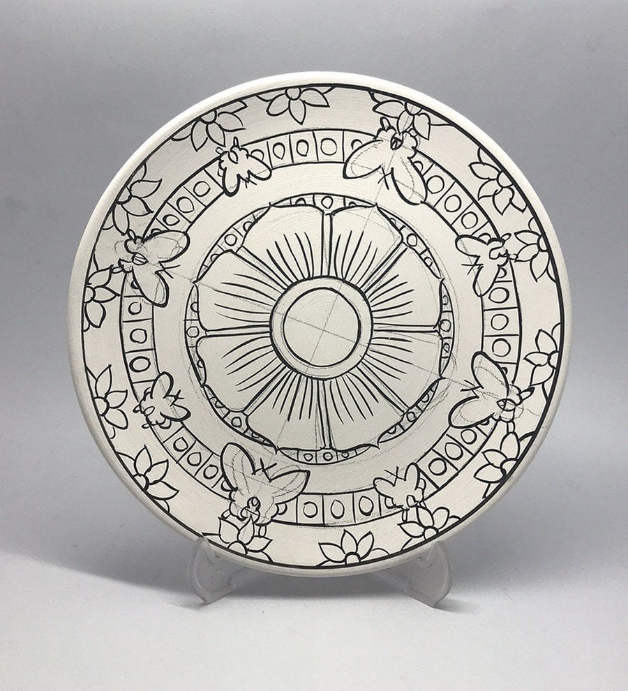 Mandala Model-4 25cm Tahrirli Tabak