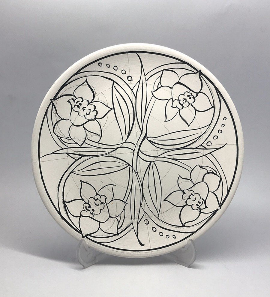 Mandala Model-6 18cm Tahrirli Tabak