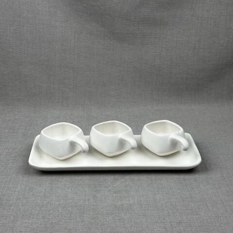 3 lü Kulplu Sunumluk (Tepsili)