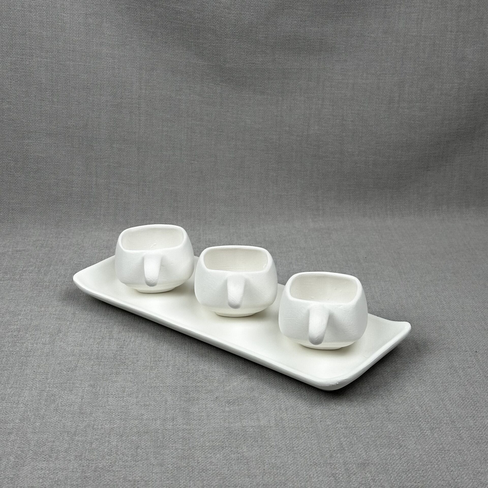 3 lü Kulplu Sunumluk (Tepsili)