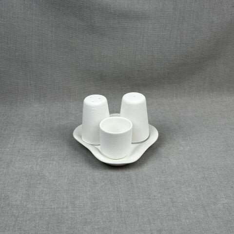 Üçgen Tepsili Tuz-Biber-Kürdanlık