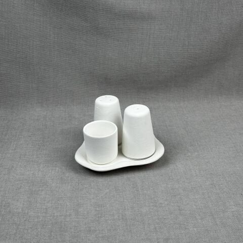 Üçgen Tepsili Tuz-Biber-Kürdanlık