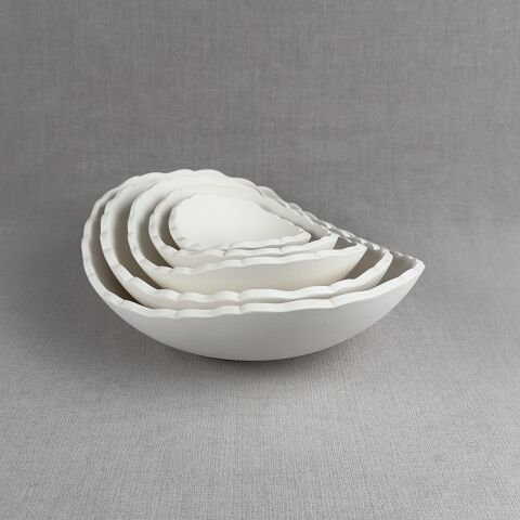32cm Kayık Rölyef Kase