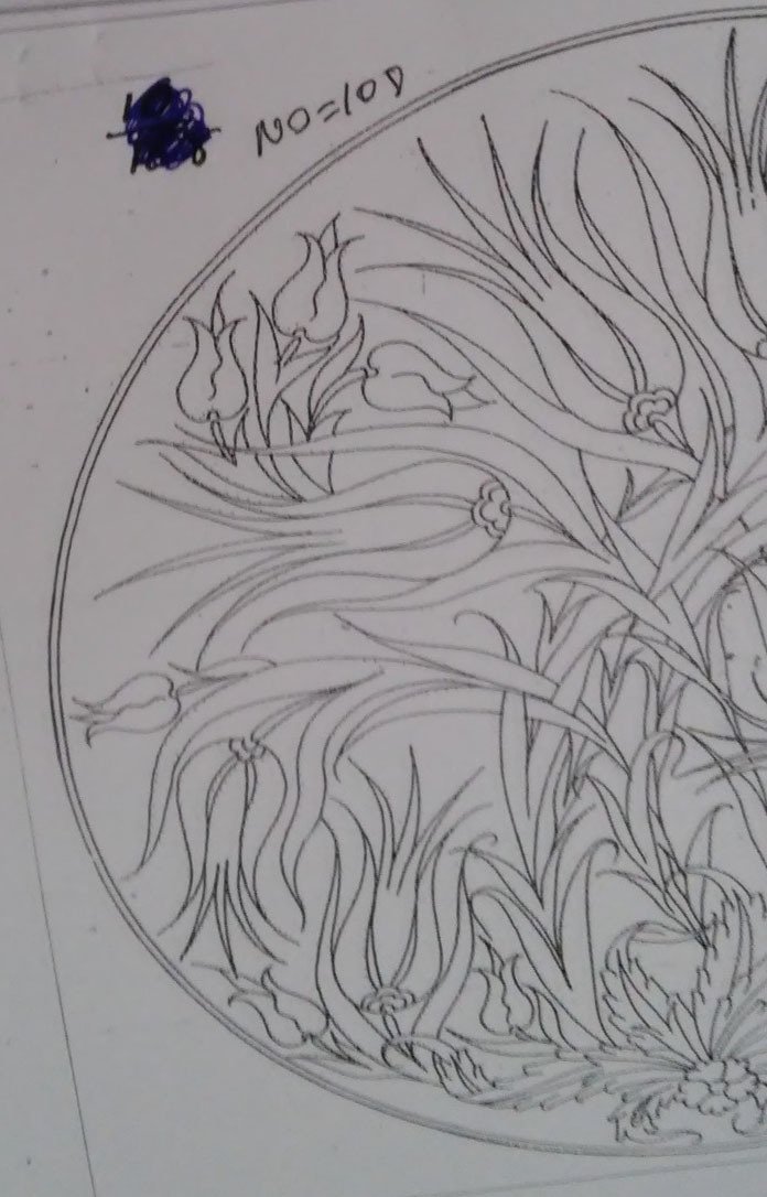 NO.108 TABAK DESEN 18cm Tabak