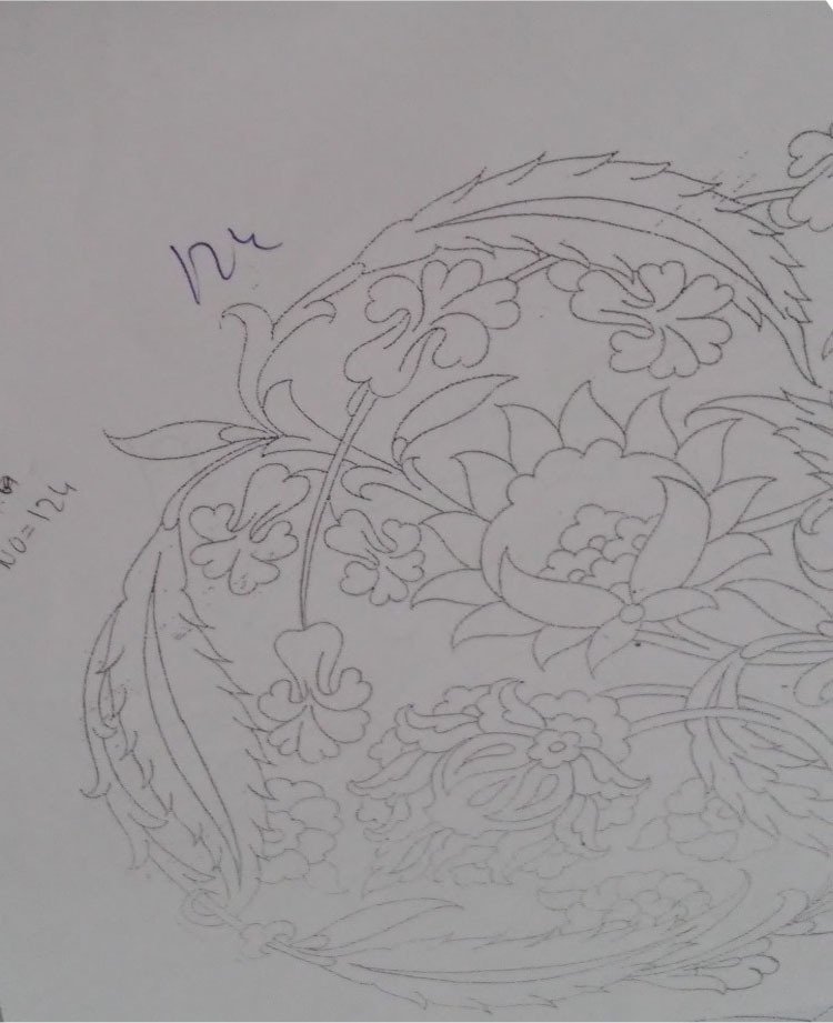 NO.124TABAK DESEN 18cm Tabak