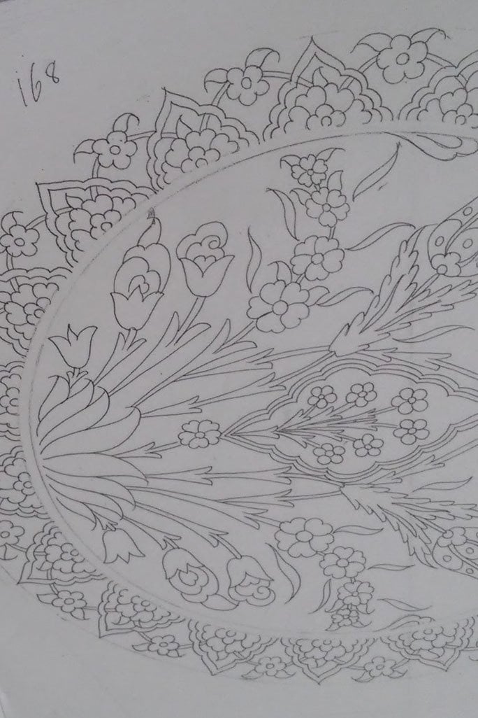 NO.168 TABAK DESEN 30cm Tabak