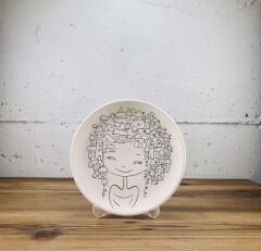 Ev Hanım Tahrirli Tabak 18cm Tahrirli Tabak