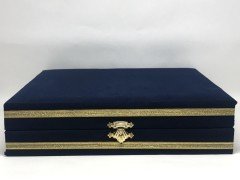 30cm Tabak Kadife Kutu Lacivert