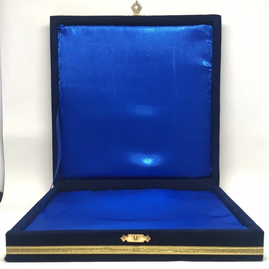 25cm Tabak Kadife Kutu Lacivert