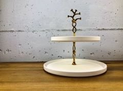 Gold Dal Katlı Servis ve Kurabiyelik Aparatı