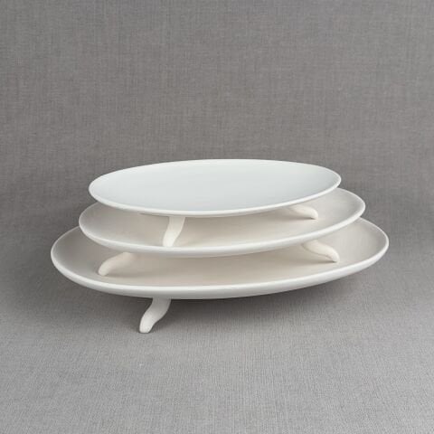 24cm 3 Ayaklı Oval Sunumluk