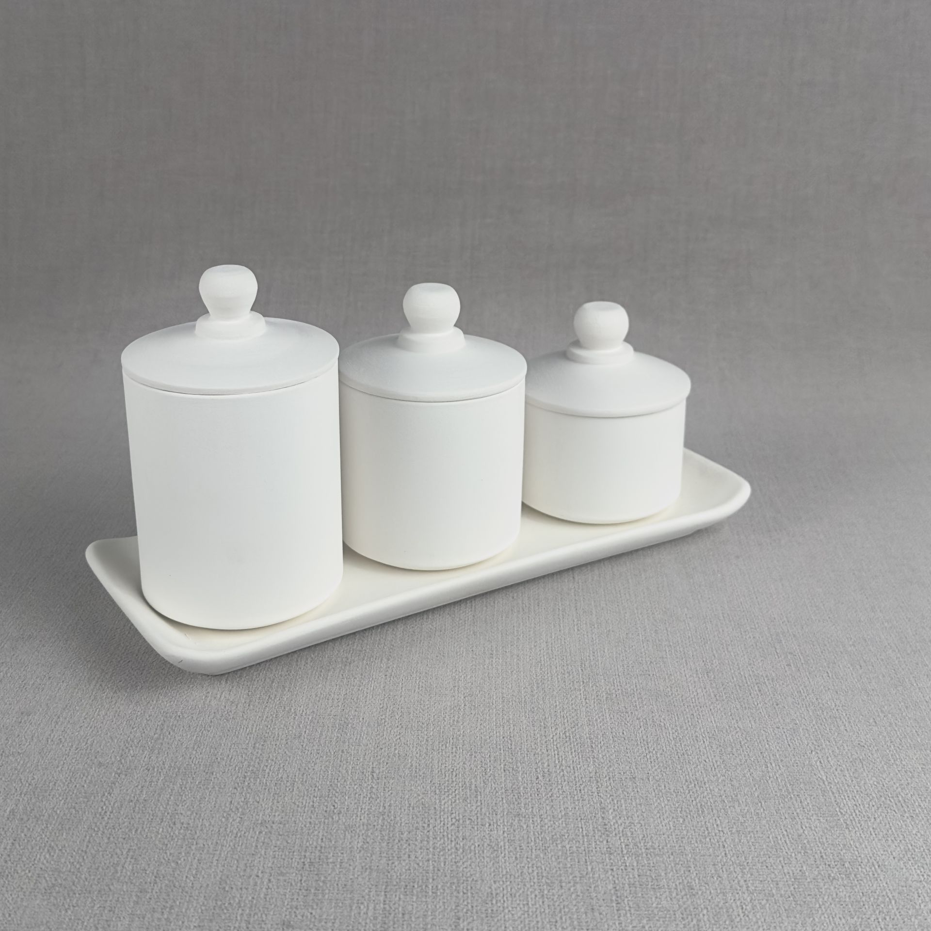 3 Boy Silindir Baharatlık (Tepsili)