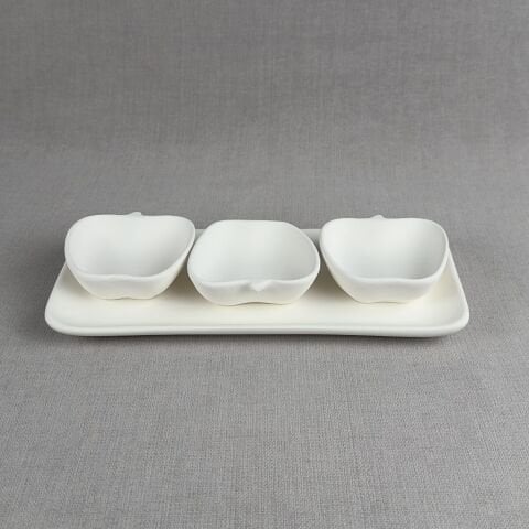 3 lü Apple Sunumluk (Tepsili)