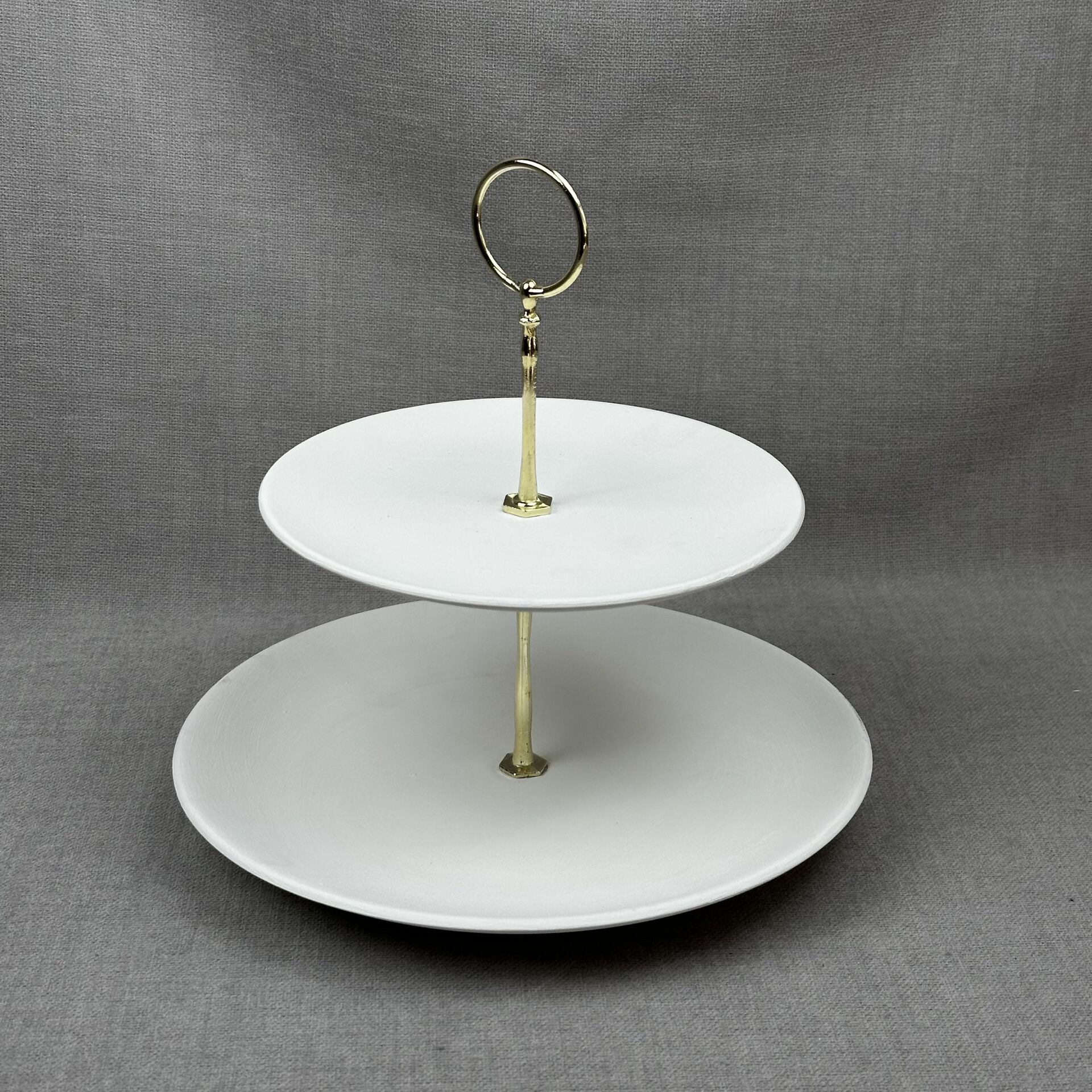 Katlı Servis Tabak Takımı Halka Altın Aparat - 18cm-25cm Mertaban Tabak