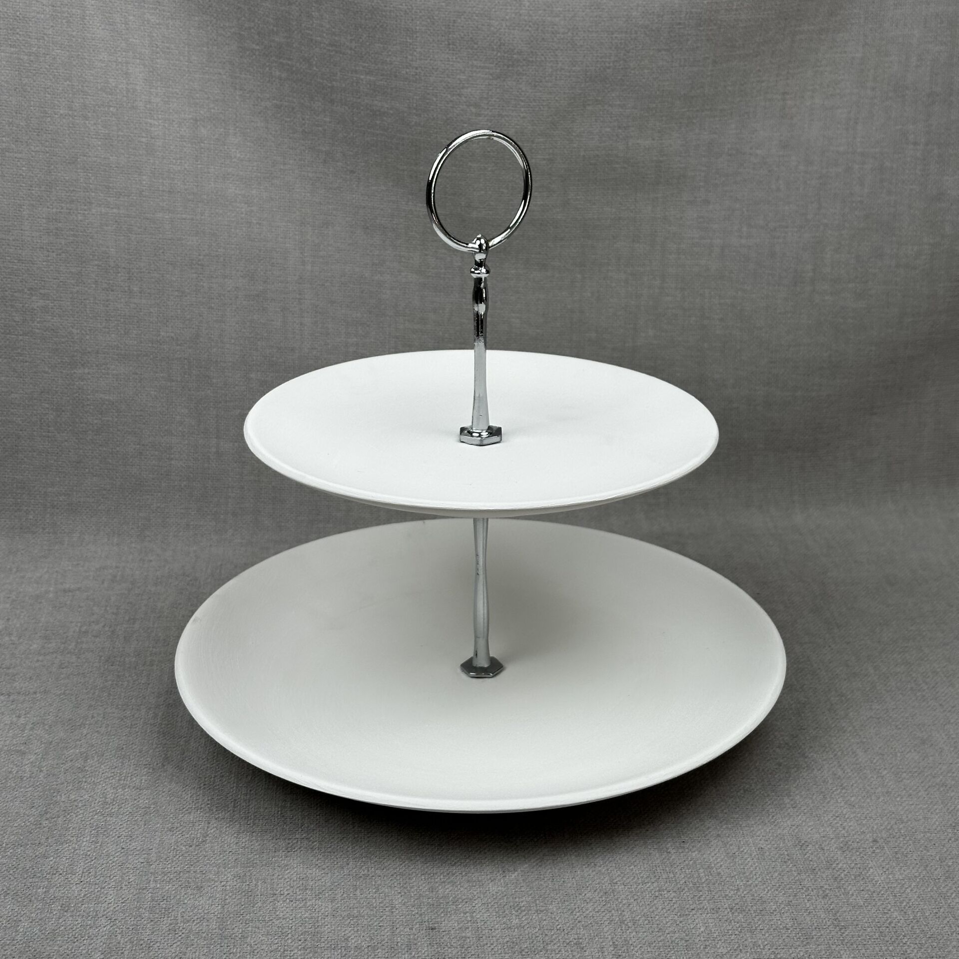 Katlı Servis Tabak Takımı Halka Gümüş Aparat - 18cm-25cm Mertaban Tabak