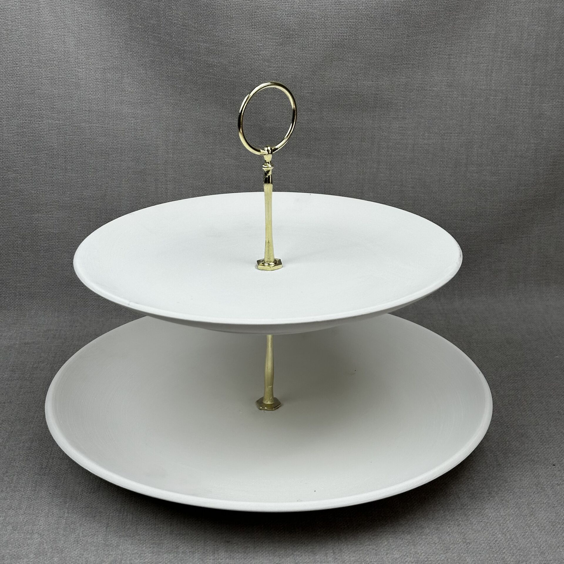 Katlı Servis Tabak Takımı Halka Altın Aparat - 25cm-30cm Mertaban Tabak