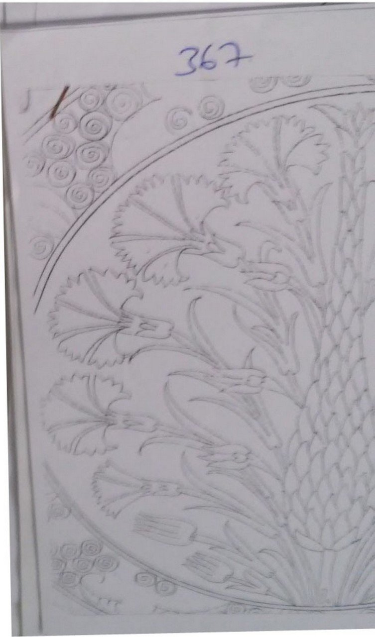 NO.367 TABAK DESEN 18cm Tabak